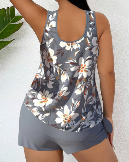 TINATII | Tankini mit Druck und Shorts im Freizeit- und Urlaubsstil