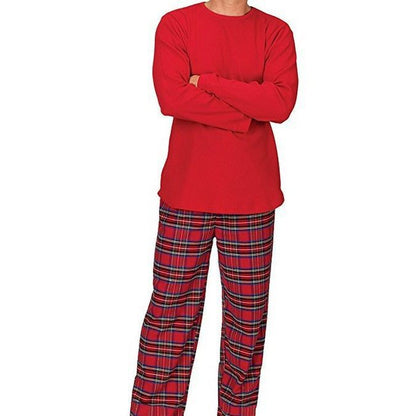 TINATII | Stilvolles Winter Familie Karo Rot Weihnachts-Pyjama Set Unisex