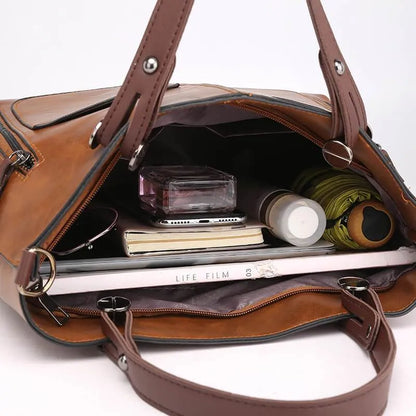 TINATII | Elegante Damen Handtasche aus Leder - Zeitlose Vielseitigkeit