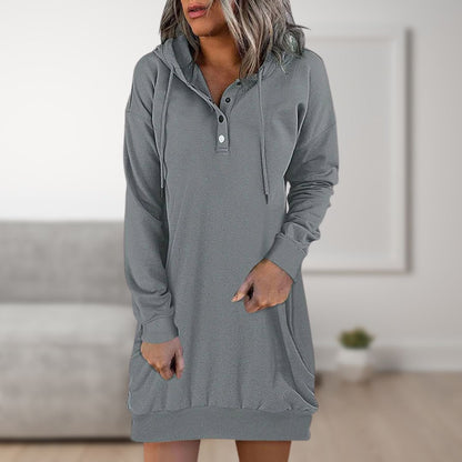 TINATII | Trendy Kapuzenkleid - Damen Kapuzenpullover für jeden Tag