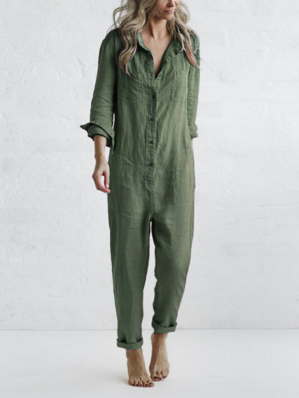 TINATII | Langärmliger Damen Jumpsuit