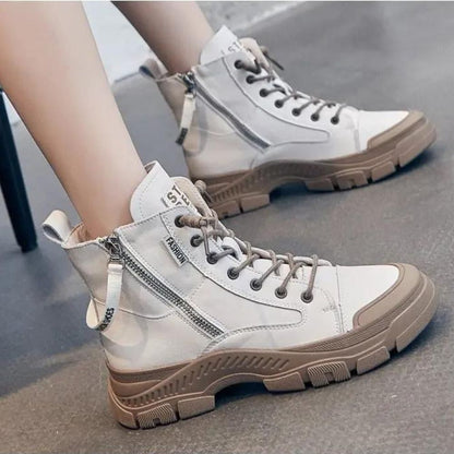 TINATII | Elegante High-Top Sneakerstiefel mit Reißverschluss