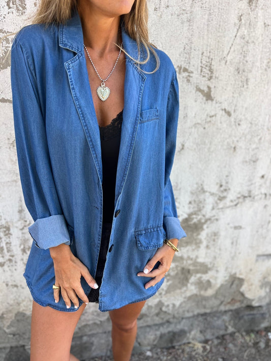 TINATII | Elegante Denim Freizeitjacke