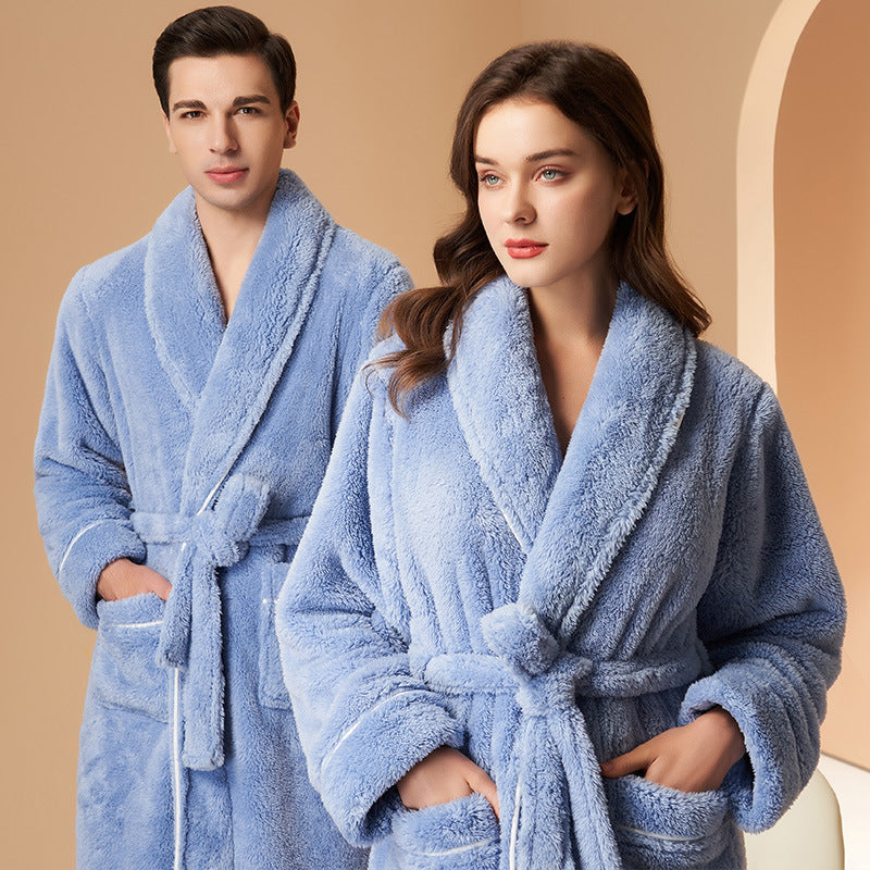 TINATII | Weicher Plüsch Bademantel Pyjama Set für Damen & Herren