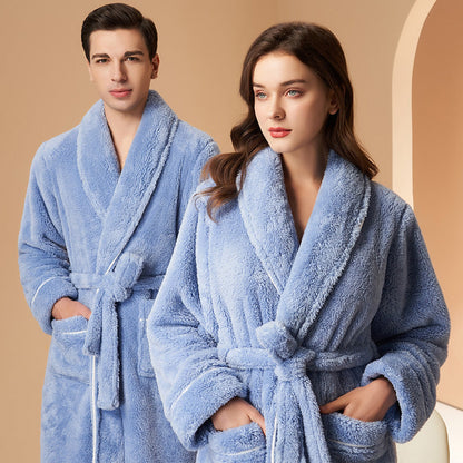 TINATII | Weicher Plüsch Bademantel Pyjama Set für Damen & Herren