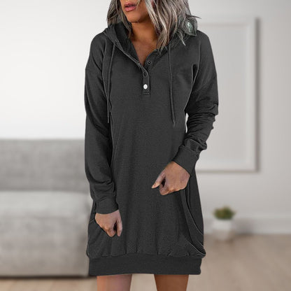 TINATII | Trendy Kapuzenkleid - Damen Kapuzenpullover für jeden Tag