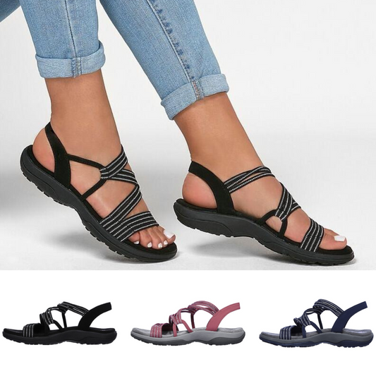 TINATII | Orthopädische Riemchensandalen mit Weicher Sohle in Übergröße für Damen