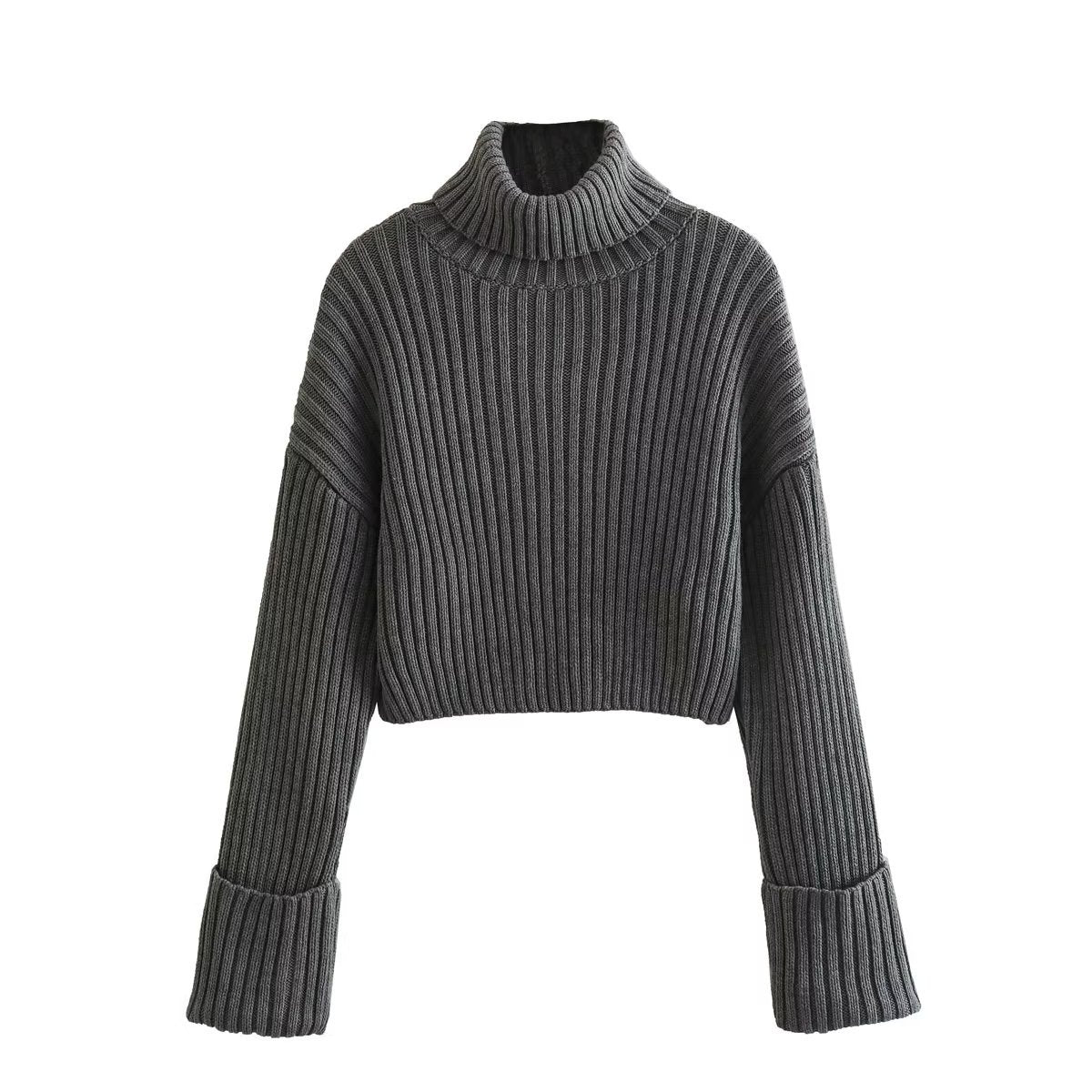 TINATII | Gerippter Damen Rollkragenpullover