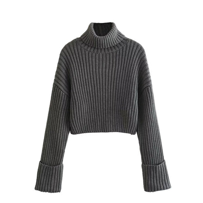 TINATII | Gerippter Damen Rollkragenpullover