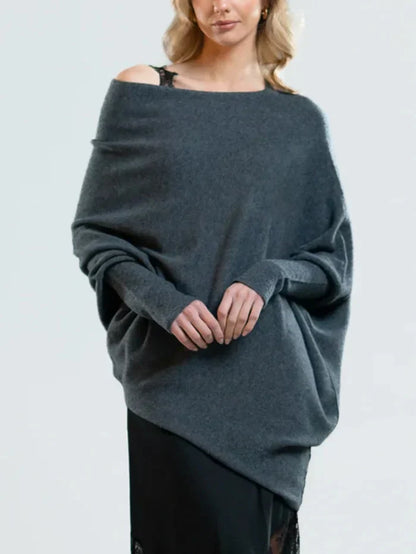 TINATII | Asymmetrisch Drapierter Oversized Pullover