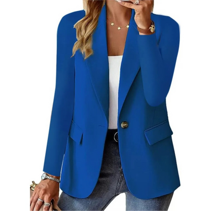 TINATII | Eleganter Damen Blazer mit langen Ärmeln und Taschenschnalle