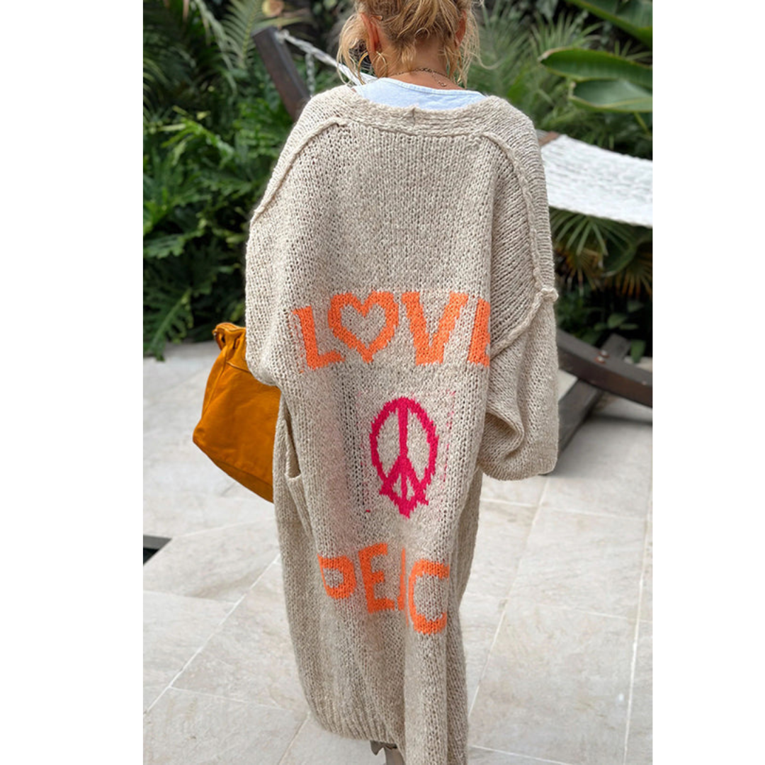 TINATII | Peace Strickjacke - Ibiza