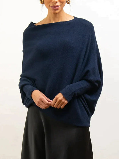 TINATII | Asymmetrisch Drapierter Oversized Pullover