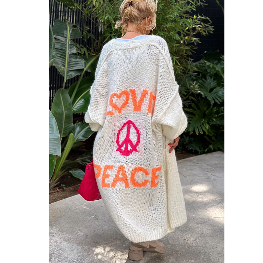 TINATII | Peace Strickjacke - Ibiza