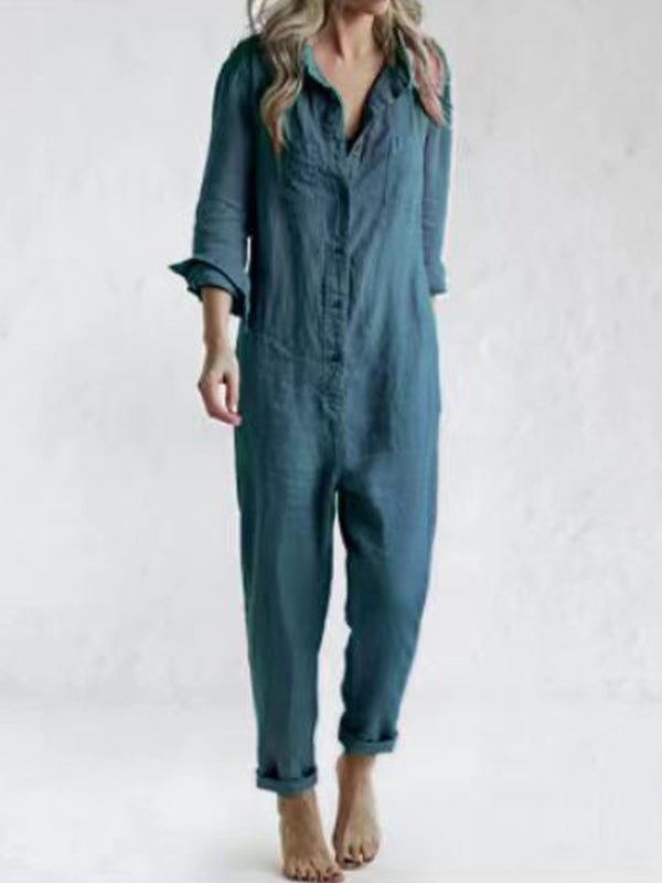 TINATII | Langärmliger Damen Jumpsuit