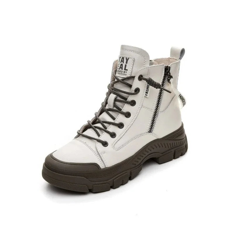 TINATII | Elegante High-Top Sneakerstiefel mit Reißverschluss