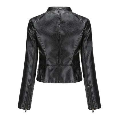 TINATII | Elegante Damen Lederjacke mit Einzigartigen Details