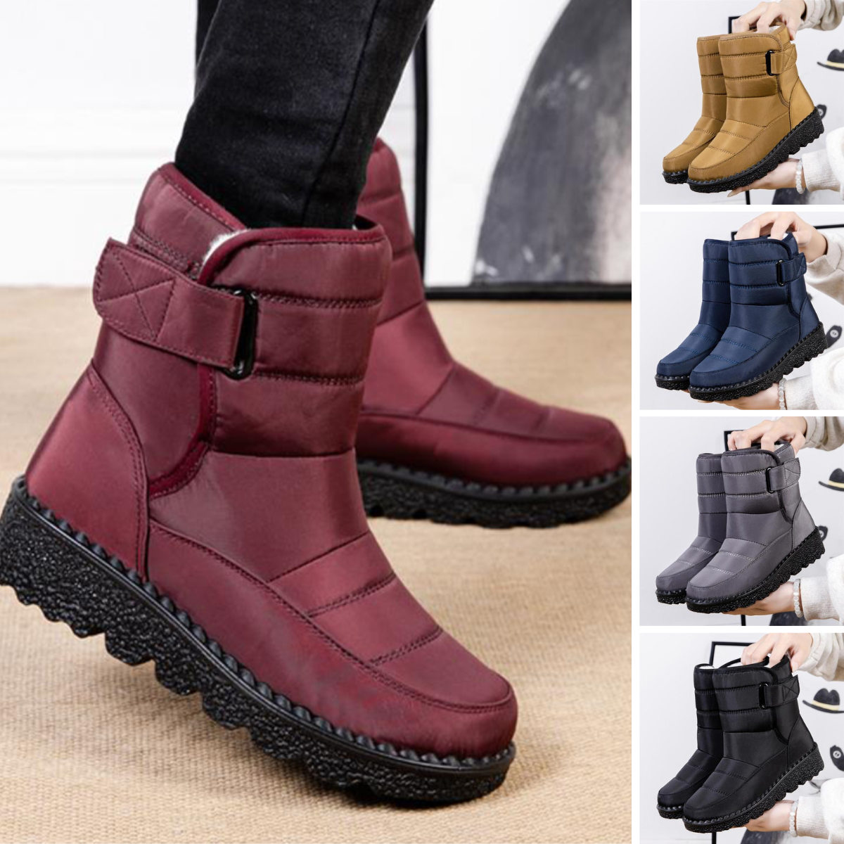 TINATII | Wasserdichte, Rutschfeste & Gepolsterte Baumwollstiefel für Damen