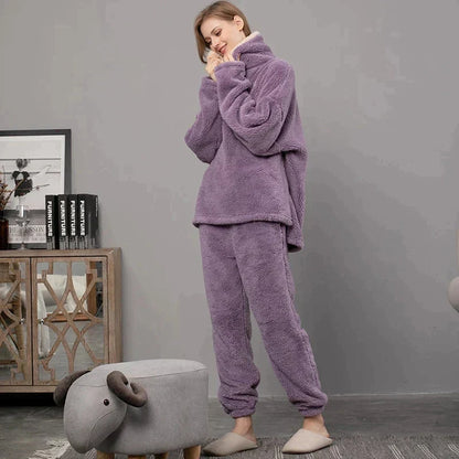 TINATII | Damen Fleece Pyjama Set