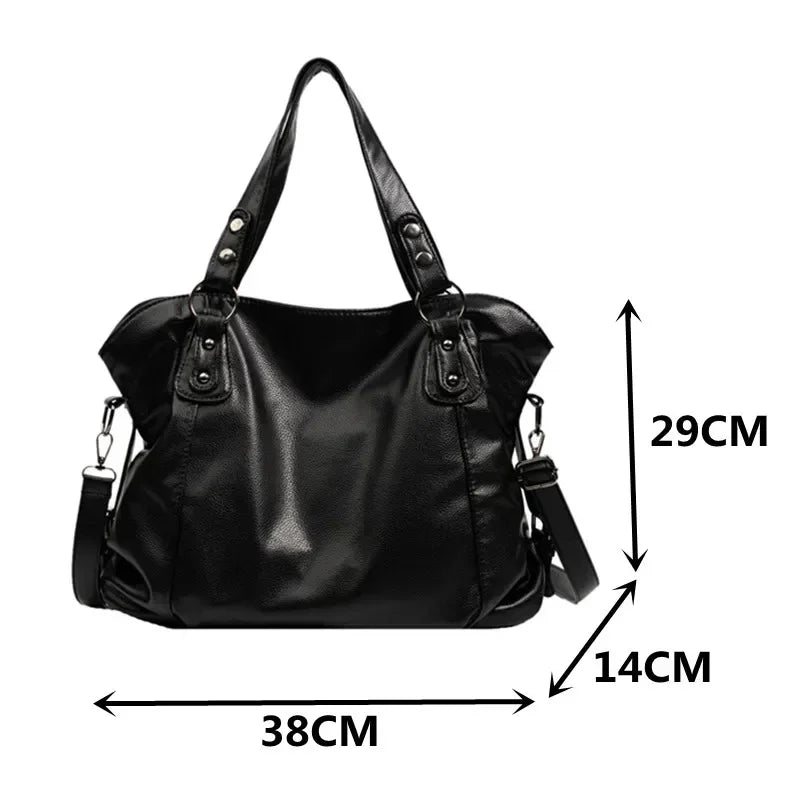 TINATII | Damen Hobo-Schultertasche aus Leder