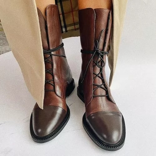 TINATII | Vintage Stiefeletten mit Absatz für Damen