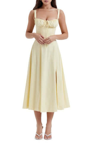 TINATII | Blumiges Corsagenkleid - Elegantes Blumenkleid für besondere Anlässe