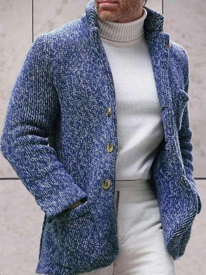 TINATII | Lässige Strickjacke mit hohem Ausschnitt