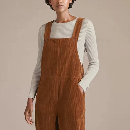 TINATII | Damen Cord Overall - Ärmelloser Jumpsuit