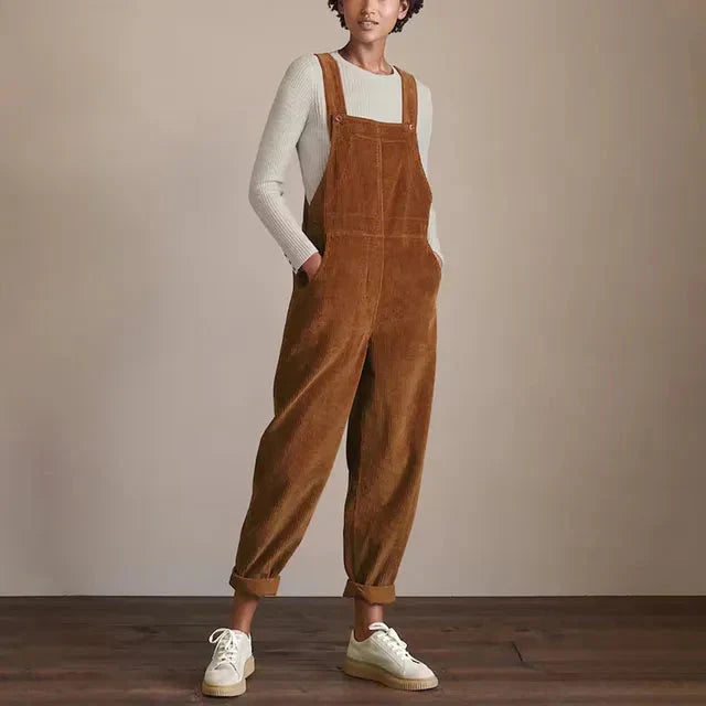 TINATII | Damen Cord Overall - Ärmelloser Jumpsuit