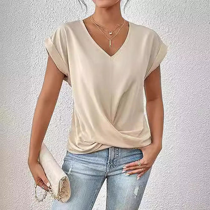 TINATII | Damen T-Shirt - Lässiger, unregelmäßiger Schnitt