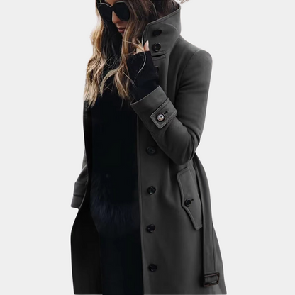 TINATII | Elegante Lange Winterjacke für Damen