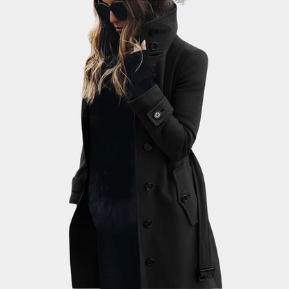 TINATII | Elegante Lange Winterjacke für Damen