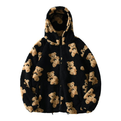 TINATII | Harajuku Teddybär Plüsch Hoodie