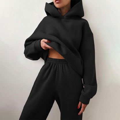 TINATII | Kuscheliges Damen-Set mit Hoodie und Sweatpants  Bequemes Pullover-Sweatshirt