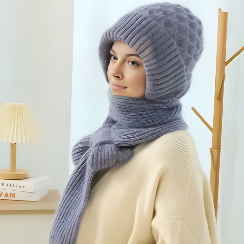 TINATII | Mütze und Schal Set - Warme Winter Accessoires für Damen