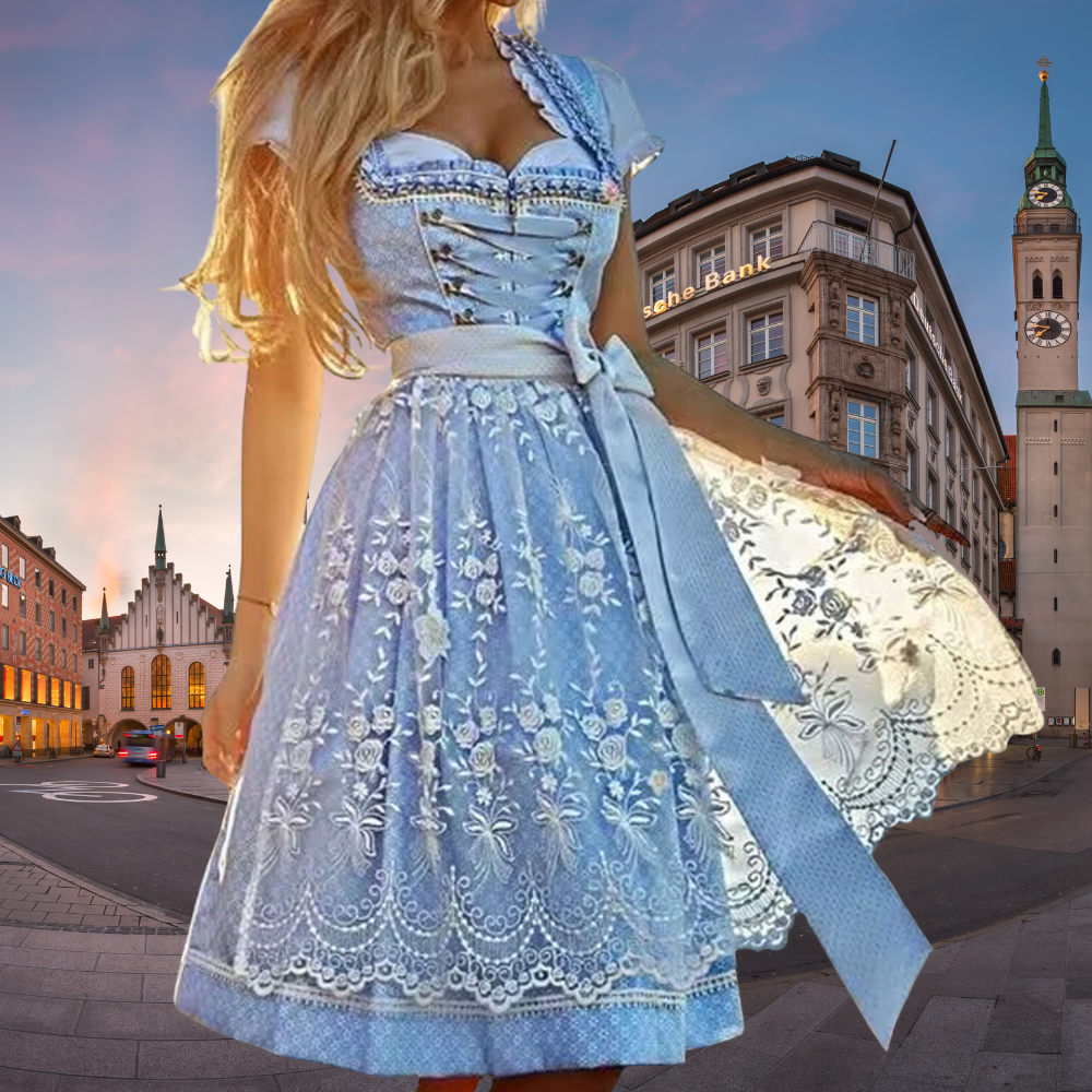 TINATII | Elegantes Oktoberfest Kleid - Dirndl im traditionellen Stil