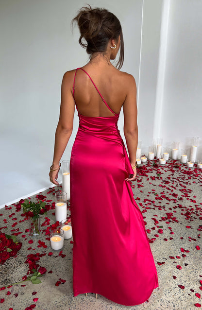 TINATII | Elegantes One-Shoulder-Kleid mit Drapierung