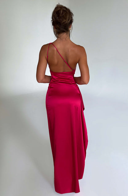 TINATII | Elegantes One-Shoulder-Kleid mit Drapierung