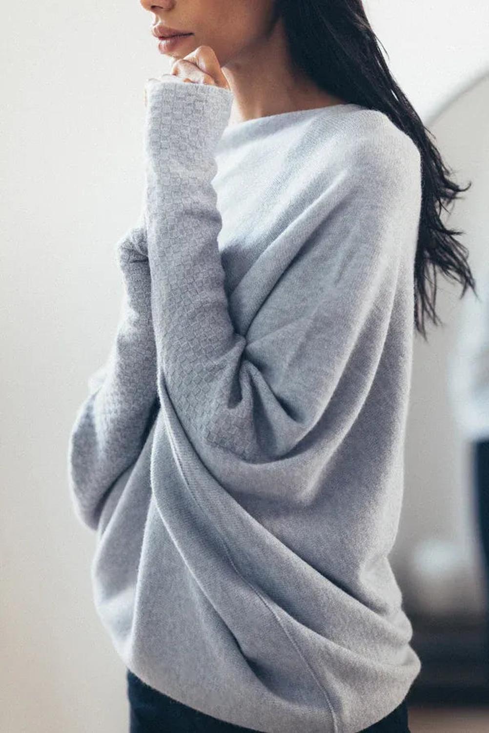 TINATII | Asymmetrisch Drapierter Oversized Pullover