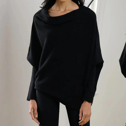 TINATII | Asymmetrisch Drapierter Oversized Pullover