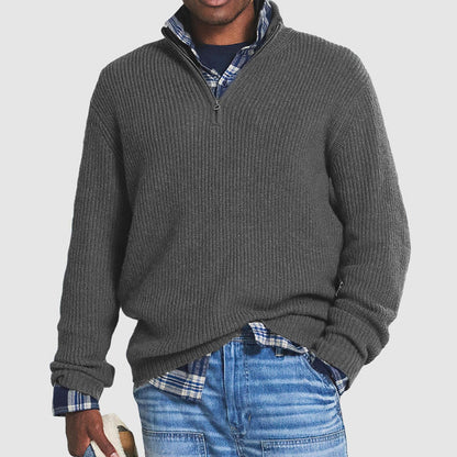 TINATII | Business Casual Reißverschluss Pullover