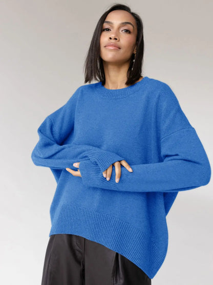 TINATII | Damen Pullover mit Rundhalsausschnitt