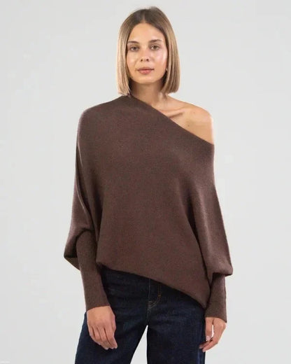 TINATII | Asymmetrisch Drapierter Oversized Pullover