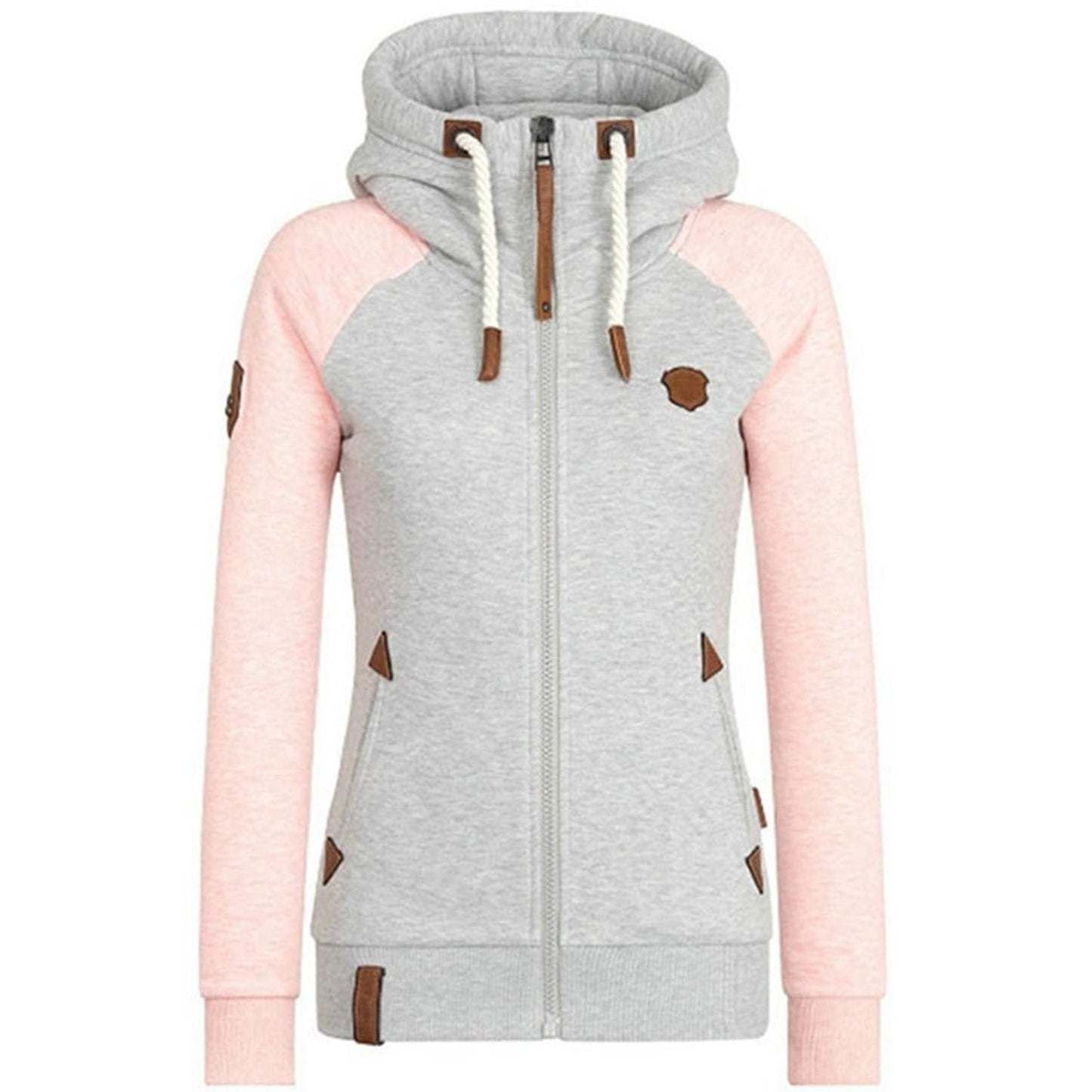 TINATII | Damen Hoodie mit Reißverschluss - Moderner Slim Fit