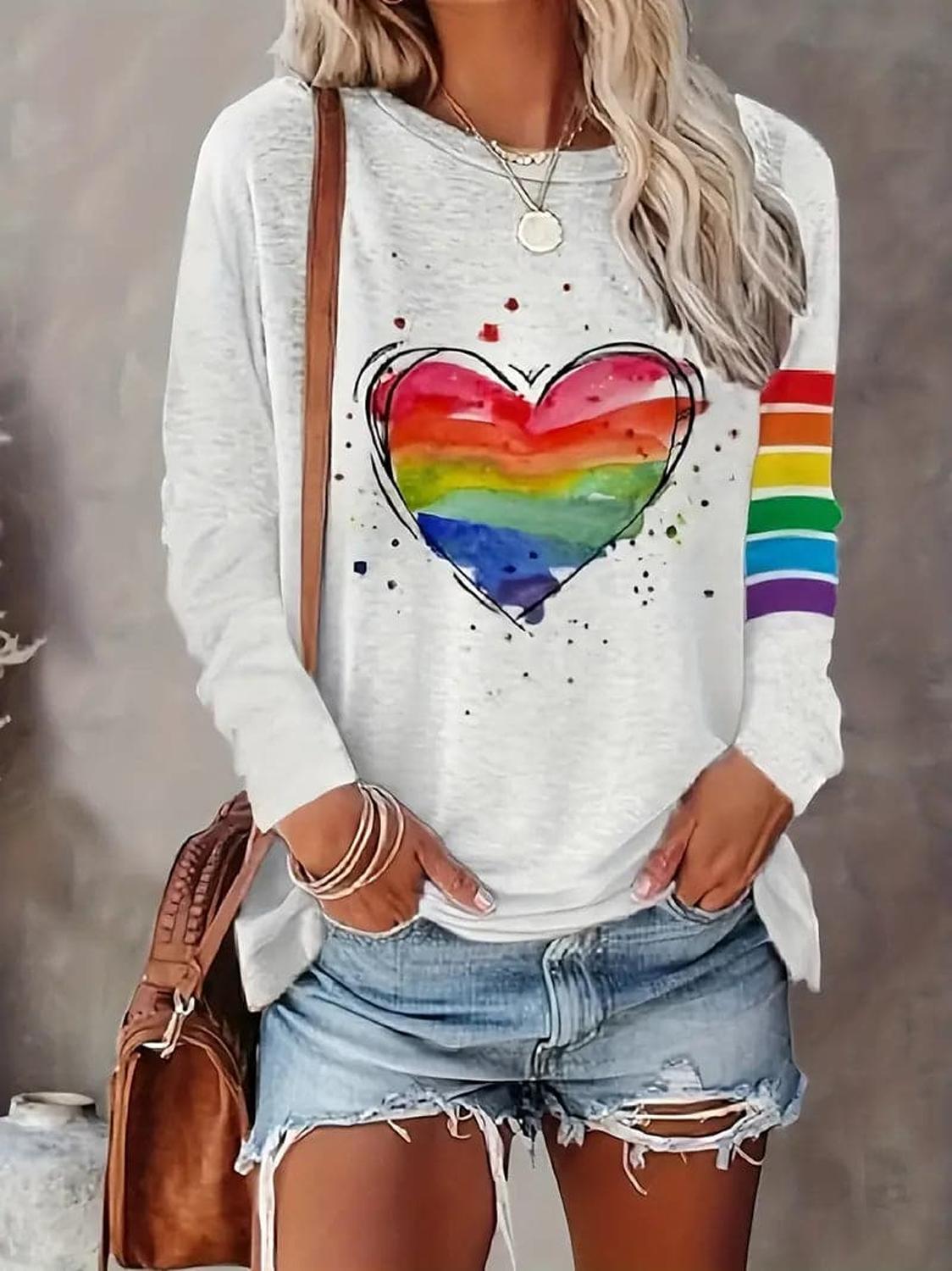 TINATII | Damen Regenbogen Shirt