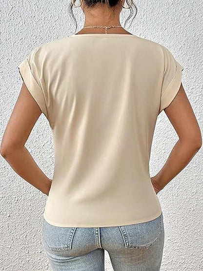 TINATII | Damen T-Shirt - Lässiger, unregelmäßiger Schnitt