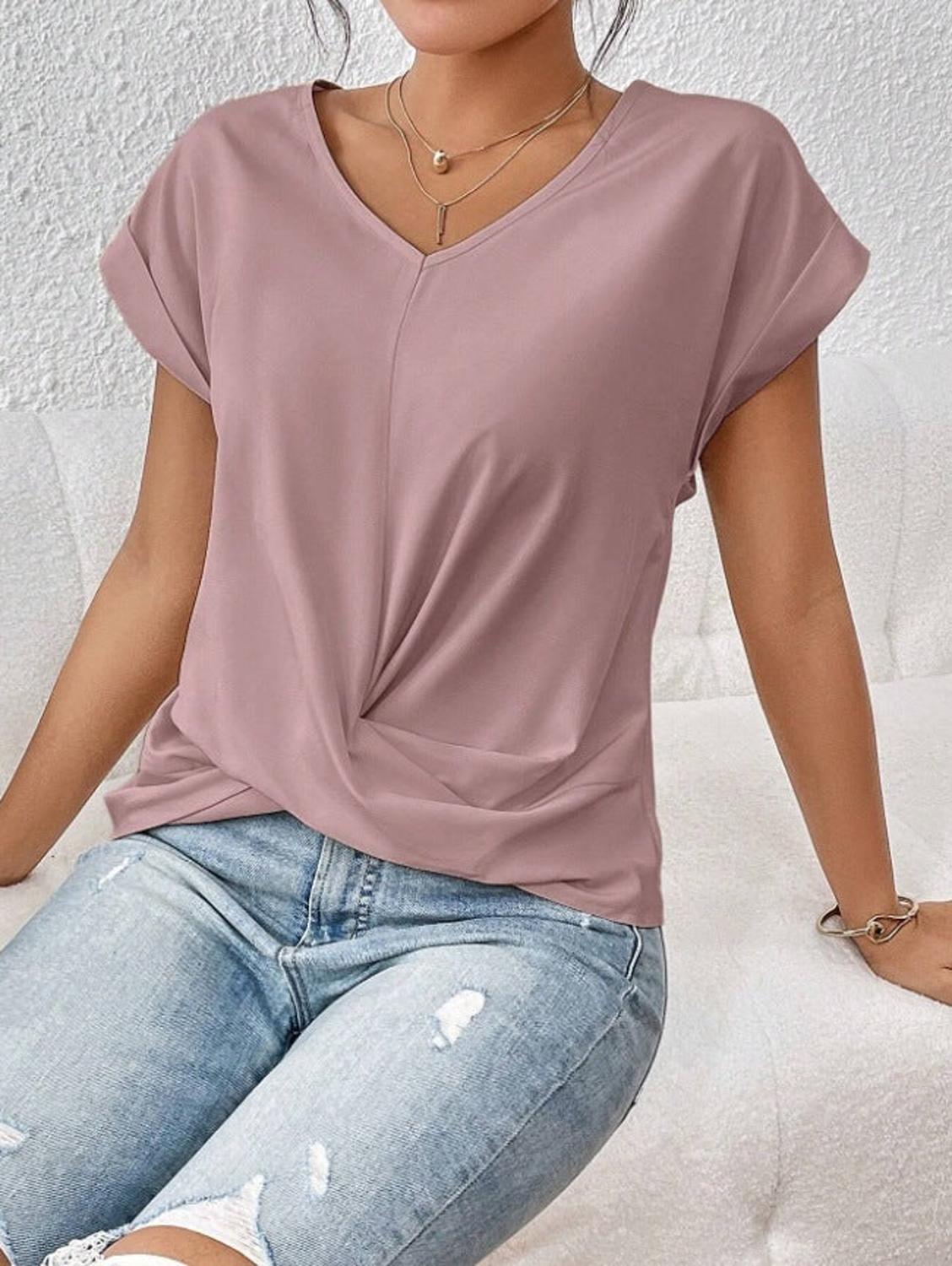 TINATII | Damen T-Shirt - Lässiger, unregelmäßiger Schnitt