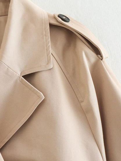 TINATII | Beige Damen Kurzjacke - Klassische Jacke für jeden Anlass