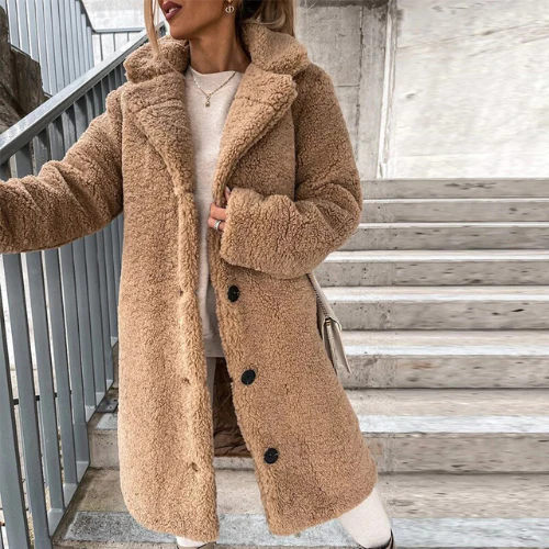 TINATII | Stylische Weiche Jacke - Teddymantel