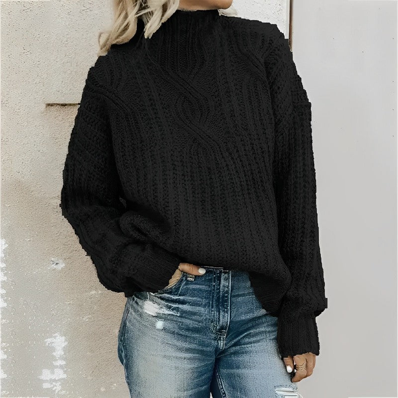 TINATII | Kuscheliger Strickpulli - Bequemer Strickpullover für Damen